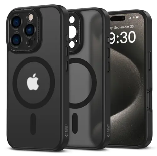 Husa MagSafe pentru Apple iPhone 16 Pro, Tech-Protect, Magcam, Neagra