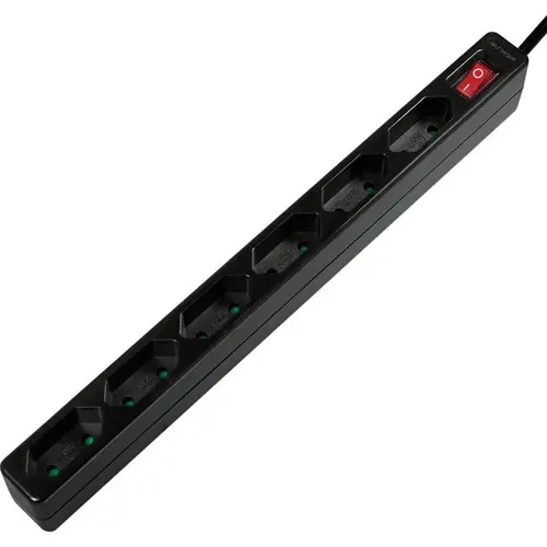 Prelungitor LogiLink LPS232B, Cu 6 prize, Negru