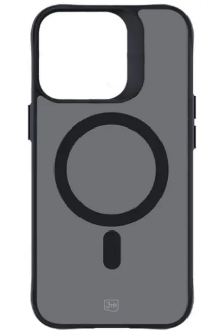 Husa MagSafe pentru Apple iPhone 16 Pro, 3MK, Smoke MagCase, Neagra