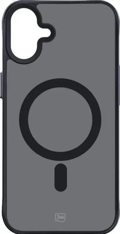 Husa MagSafe pentru Apple iPhone 16, 3MK, Smoke MagCase, Neagra