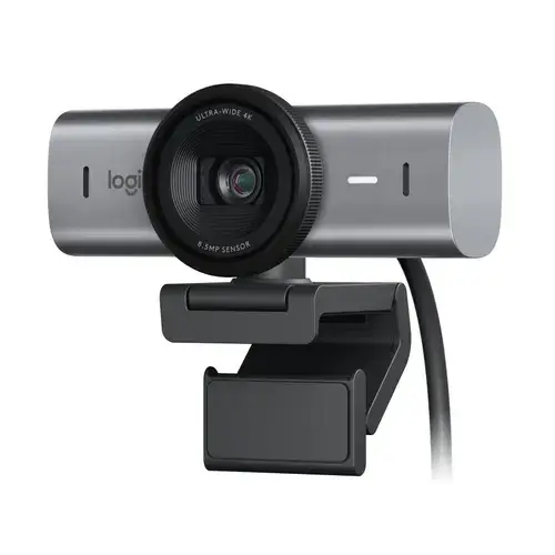 Camera web Logitech MX Brio 705 4K cu imbunatatire a imaginii bazata pe inteligenta artificiala, Gri