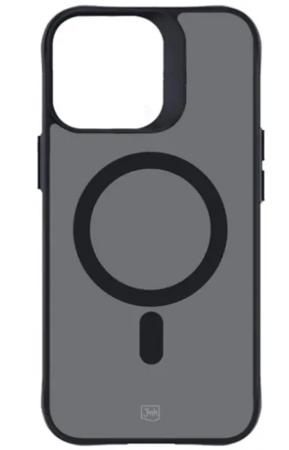 Husa MagSafe pentru Apple iPhone 16 Pro Max, 3MK, Smoke MagCase, Neagra
