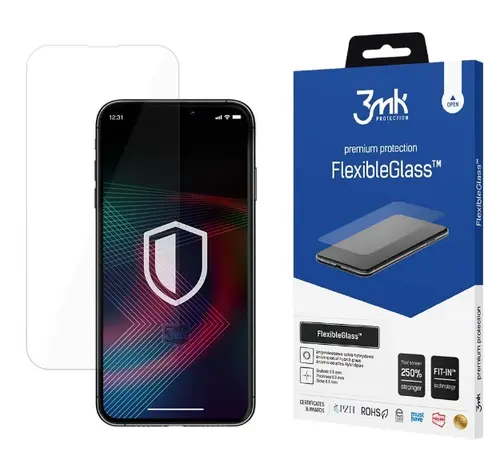 Folie de protectie Ecran 3MK FlexibleGlass pentru Apple iPhone 16, Sticla Flexibila, Full Glue