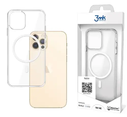 Husa MagSafe pentru Apple iPhone 16 Pro, 3MK, MagCase, Transparenta