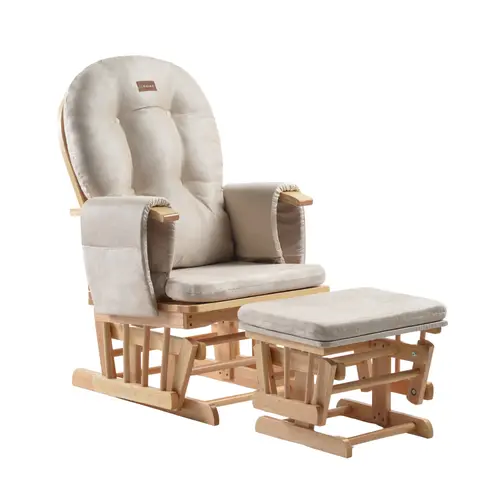 Fotoliu reglabil pentru alaptare ONINO  CALM.me Natural Beige, cu suport de picioare inclus