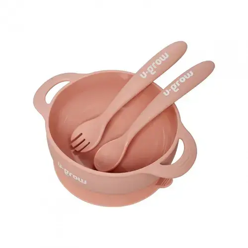 Set bol si lingurita silicon U-Grow UG-SET11PK