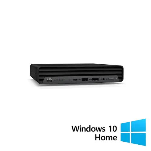 Calculator Sistem PC Refurbished HP ProDesk 400 G6 Mini, Intel Core i5-10500T 2.30 - 3.80GHz, 8GB DDR4, 256GB SSD + Windows 10 Home