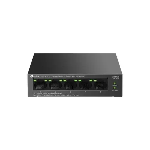 Switch TP-LINK LS105LP, 5 Porturi, 4 x PoE