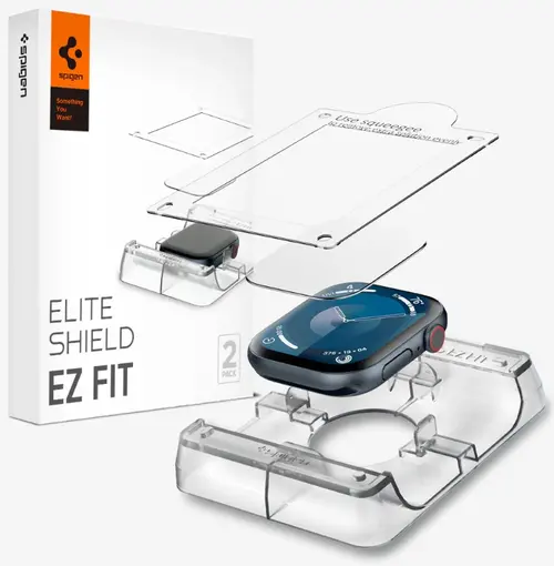 Folie Protectie Spigen EZ FIT pentru Apple Watch 42mm Series, Set 2 bucati, Sticla Securizata AFL08580