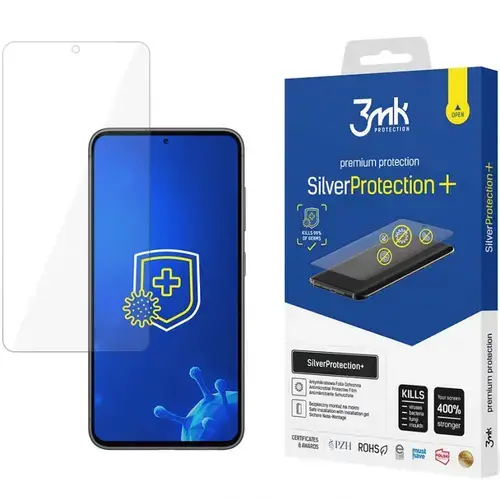 Folie Protectie 3MK Silver Protect+ pentru Samsung Galaxy S23+, Sticla securizata, Full Glue, Transparenta