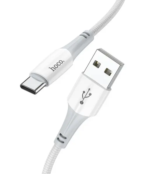 Cablu Date si Incarcare USB-A - USB-C HOCO X70, 60W, 1m, Alb