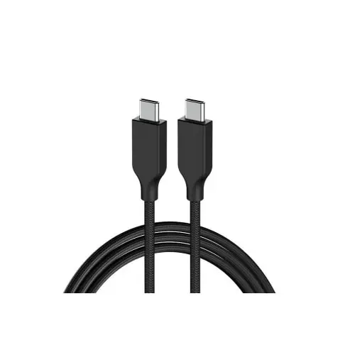 Cablu de date Genius, USB Type-C - USB Type-C, PD 3.0 60W, 1m, braided nylon, Negru