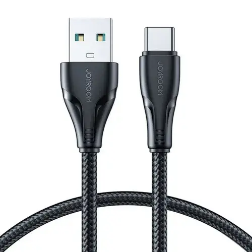 Cablu USB Joyroom - USB C 3A Seria Surpass pentru incarcare rapida si transfer de date 1,2 m, Negru