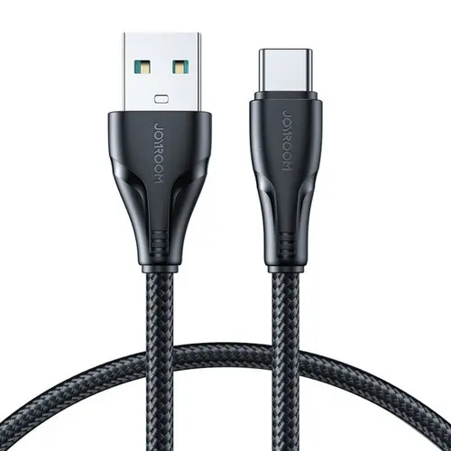 Cablu USB Joyroom - USB C 3A Seria Surpass pentru incarcare rapida si transfer de date 1,2 m, Negru