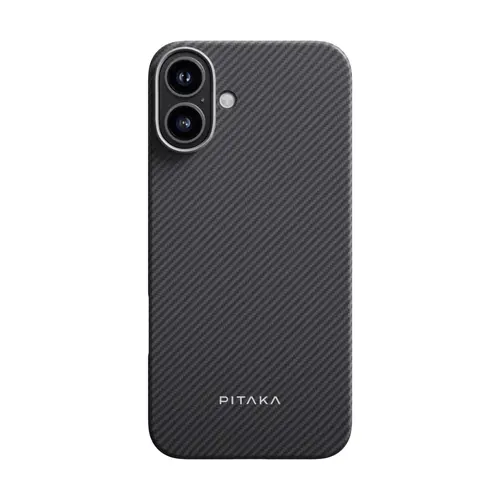 Carcasa PITAKA Ultra Slim Twill compatibila cu iPhone 16 Plus, Negru