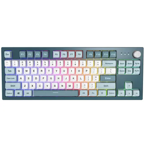 Tastatura mecanica Montech MKey TKL Freedom, Switchuri GateronG PRO 2.0 Yellow, Gri