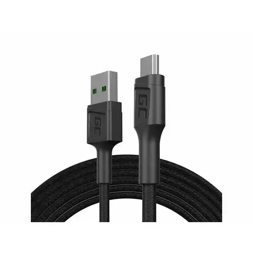 Cablu de date Green Cell GC PowerStream, USB - microUSB 120cm, incarcare rapida, Ultra Charge, QC 3.0, Negru