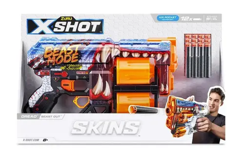 Pistol X-Shot Skins Dread Beast Out, 12 proiectile