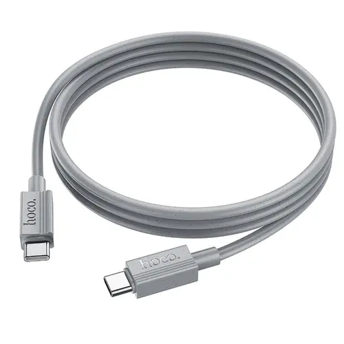 Cablu Date si Incarcare USB-C - USB-C HOCO X107, 60W, 1m, Gri