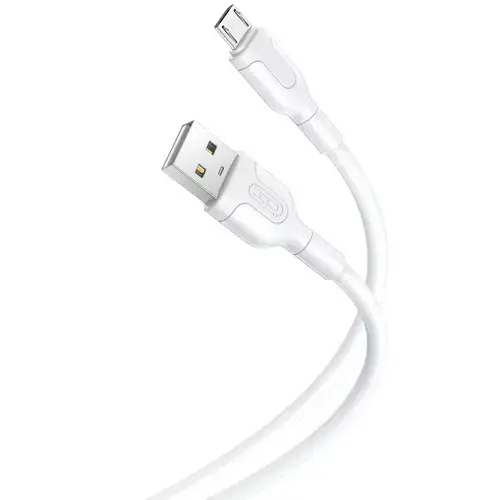 Cablu de date XO Design NB212, USB-A - microUSB, 18W, 1m, Alb