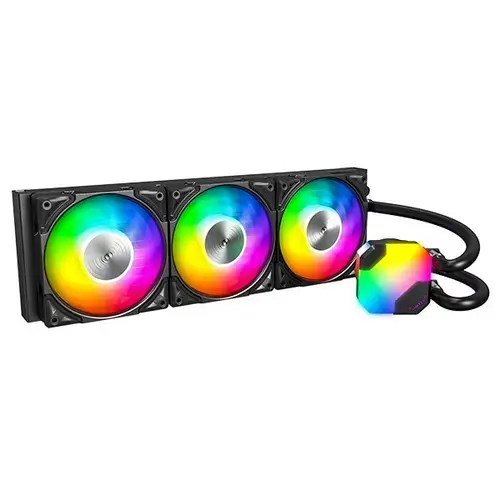 Cooler CPU Montech Hyper Flow ARGB 360, iluminare RGB, Negru