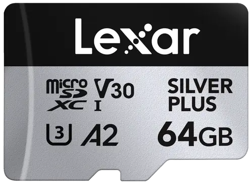 Card de memorie Lexar Professional SILVER Plus LMSSIPL064G-BNANG, 64GB, microSDXC, UHS-I U3, V30