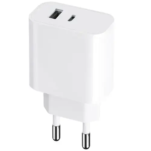 Incarcator Retea MaXlife MXTC-06, 20W, 3A, 1 x USB-A, 1 x USB-C, Alb