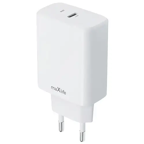 Incarcator Retea MaXlife MXTC-10-20C, 20W, 3A, 1 x USB-C, Alb