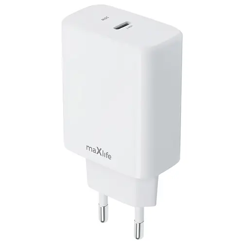 Incarcator Retea MaXlife MXTC-10-20C, 20W, 3A, 1 x USB-C, Alb