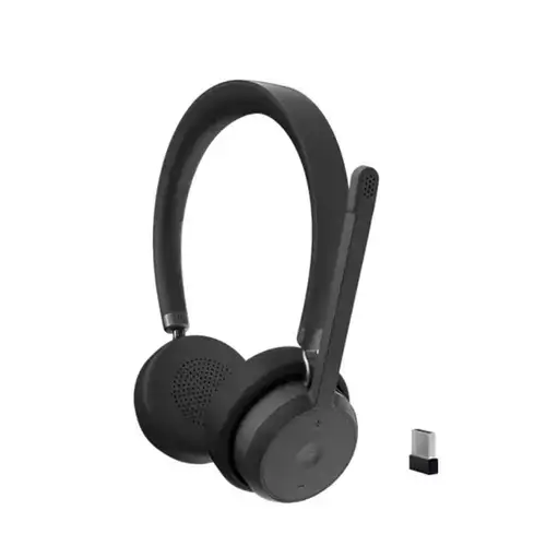 Casti Wireless  Lenovo VoIP, Bluetooth 5.3, Microfon, Negru