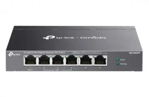 Switch TP-Link Omada DS106GPP, 6 porturi, Gigabit, PoE