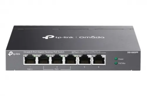 Switch TP-Link Omada DS106GPP, 6 porturi, Gigabit, PoE