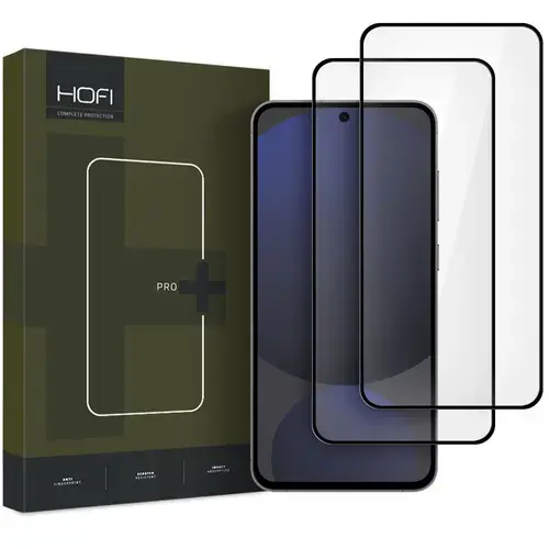 Folie de protectie Ecran HOFI Glass PRO+ pentru Samsung Galaxy S24 FE S721, Sticla Securizata, Full Glue, Set 2 bucati, 2.5D, Neagra