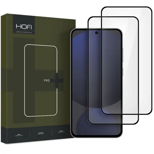 Folie de protectie Ecran HOFI Glass PRO+ pentru Samsung Galaxy S24 FE S721, Sticla Securizata, Full Glue, Set 2 bucati, 2.5D, Neagra