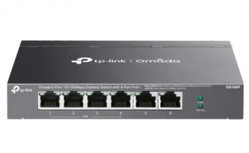 Switch TP-Link Omada DS106P, 6 porturi, PoE+
