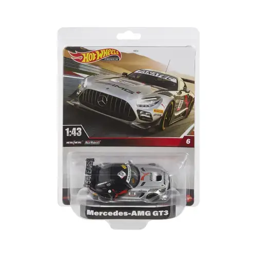 Masinuta Hot Wheels Premium Real Riders Pop Culture, Mercedes Amg Gt3, 1:43