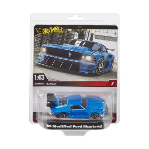 Masinuta Hot Wheels Premium Real Riders Pop Culture, Ford Mustang 69, 1:43