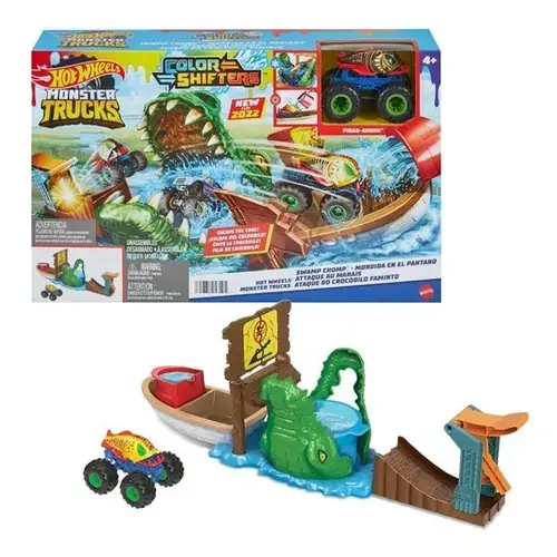 Set de joaca Hot Wheels Monsteer Trucks Crocodile Swamp Chomp