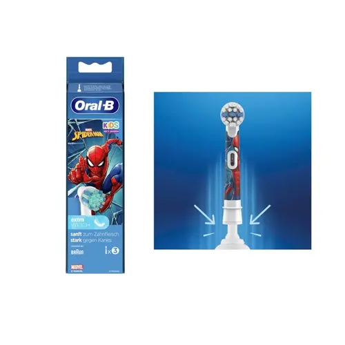 Set 3 rezerve pentru periute electrice Oral-B Spiderman Kids