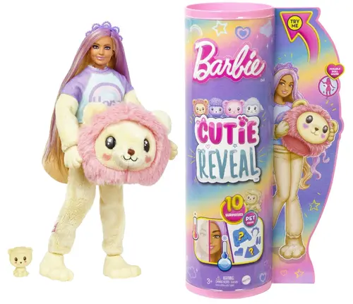Set de joaca Barbie Cute Reveal - Papusa cu costum de leoaica