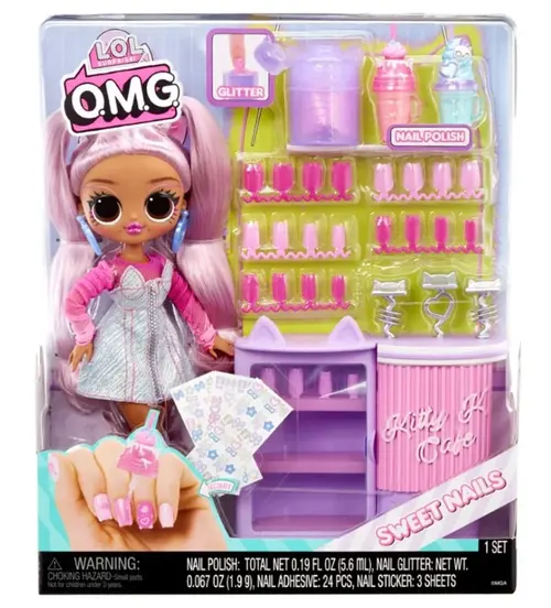 Papusa LOL Surprise, Omg Sweet Nails, Kitty K Cafe