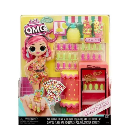 Papusa L.O.L. Surprise OMG Sweet Nails™ Pinky Pops Fruit Shop, 30 cm