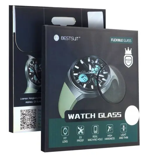 Folie Protectie Bestsuit pentru Samsung Galaxy Watch Ultra, Sticla Flexibila, Neagra
