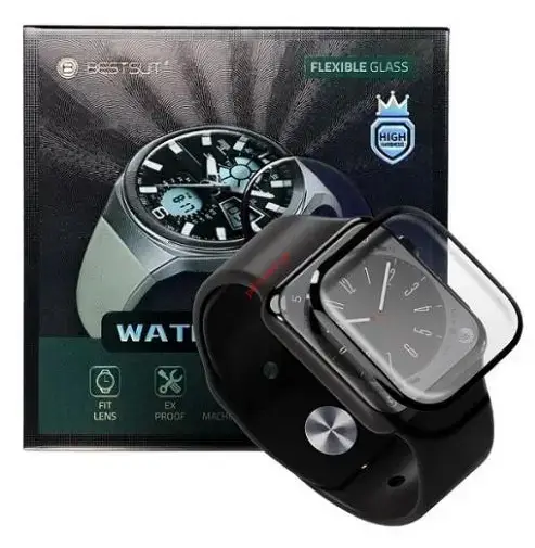Folie Protectie Bestsuit pentru Samsung Galaxy Watch7 44mm, Sticla Flexibila, Neagra
