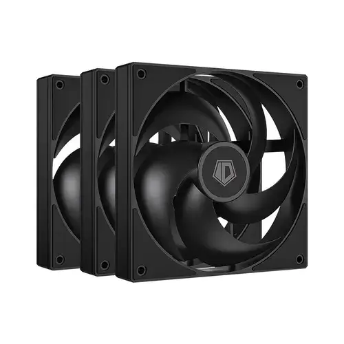Set 3 ventilatoare ID-Cooling AS-120 K, 120mm, Negru
