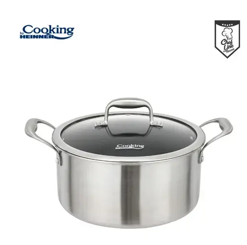 Semioala inox cu capac Heinner HR-MRK-28, 28 x 13 cm, 7 L