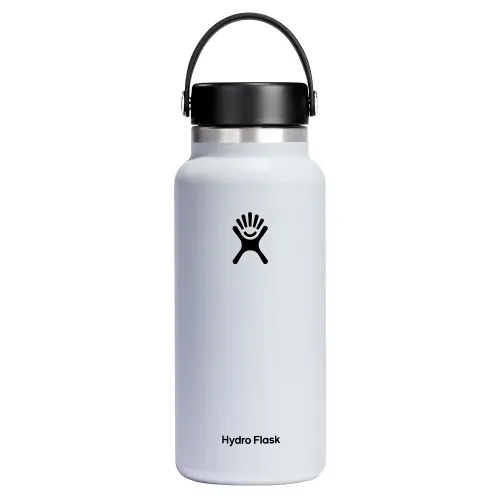 Sticla termos Hydro Flask Wide Mouth, White, inox, 950ml