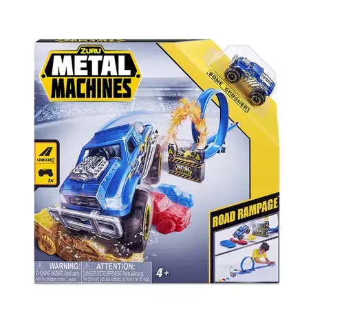 Set de joaca Metal Machines Road Rampage, cu pista