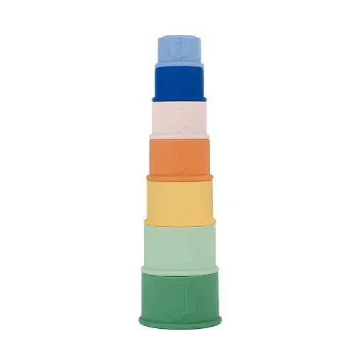 Set 7 jucarii stivuibile Badabulle B017026, silicon