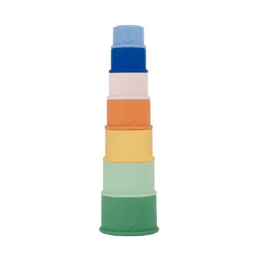Set 7 jucarii stivuibile Badabulle B017026, silicon